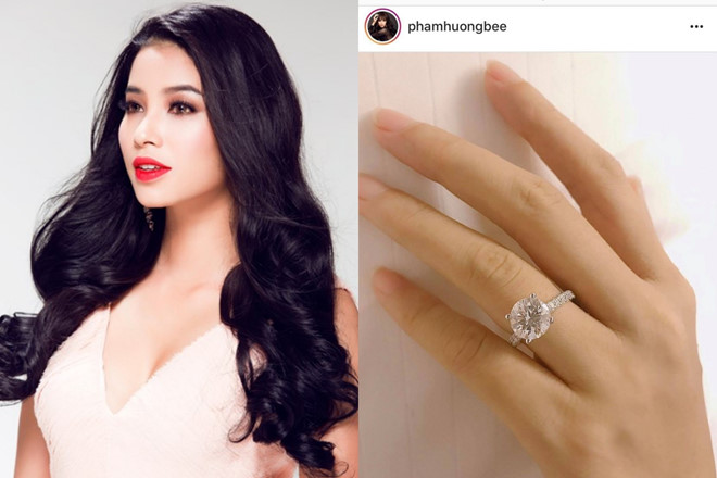 Phạm Hương xác nhận đã đính hôn vào đúng ngày 14/2.  