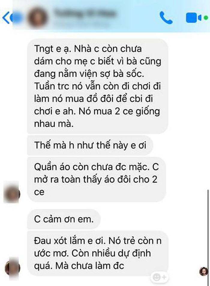 Dòng tin nhắn phản hồi của cô gái giả chết để 