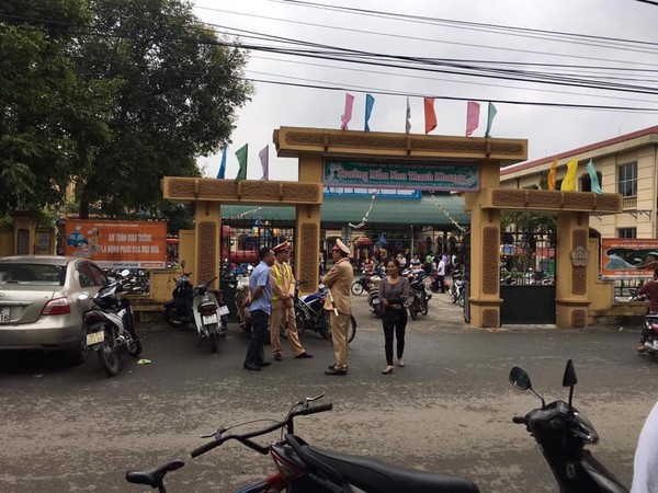 Trường mầm non Thanh Khương nơi xảy ra sự việc.