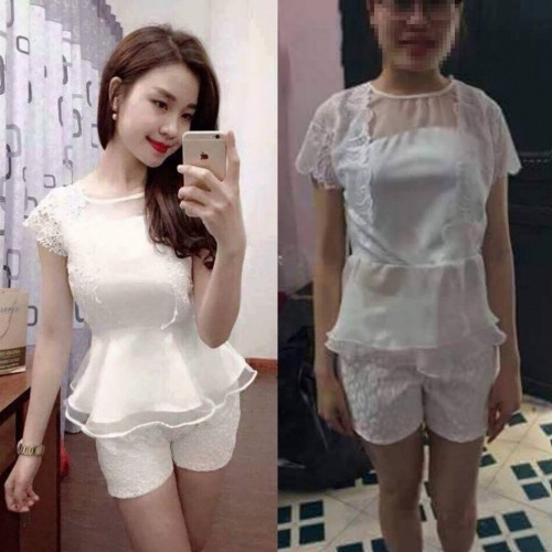 Bộ quần áo nhận về nhăn nhúm khác với hình ảnh của shop.