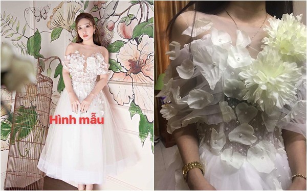 Bộ váy thiết kế có giá 2 triệu nhưng khác xa hình ảnh thực tế.