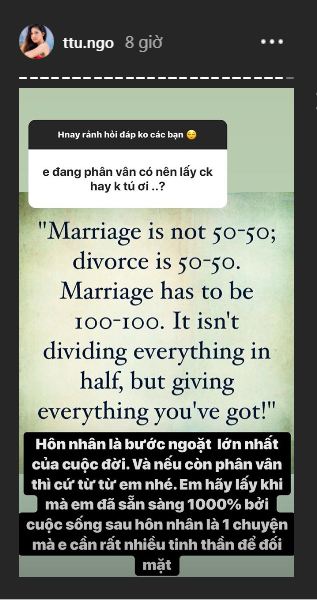 Thanh Tú cho rằng Shbet16 chơi game trực tuyến sau hôn nhân là một câu chuyện cần nhiều thinh thần để đối mặt.    