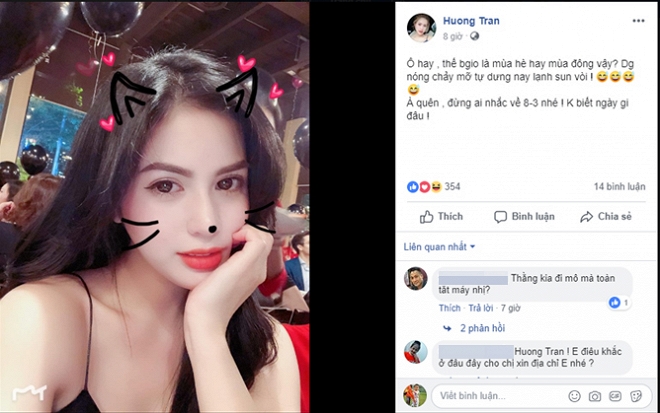 Trong một động thái gần nhất, chia sẻ đầy ẩn ý của Hương Trần càng như minh chứng cho những đồn đoán vừa qua. Trên trang cá nhân, cô viết: 