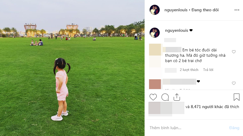 Góc chụp từ phía sau cũng đủ cho thấy ái nữ nhà Tăng Thanh Hà rất dễ thương.    