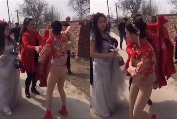 Cô dâu bị đám khách nam lột váy ngay trong Quatrian shbet hiện đang mở.