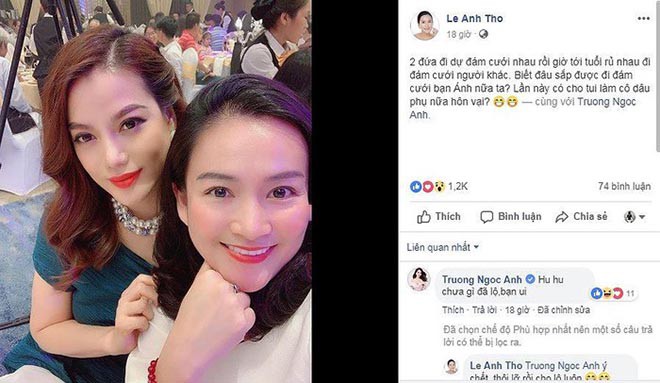 Chia sẻ gây chú ý của Anh Thơ.    