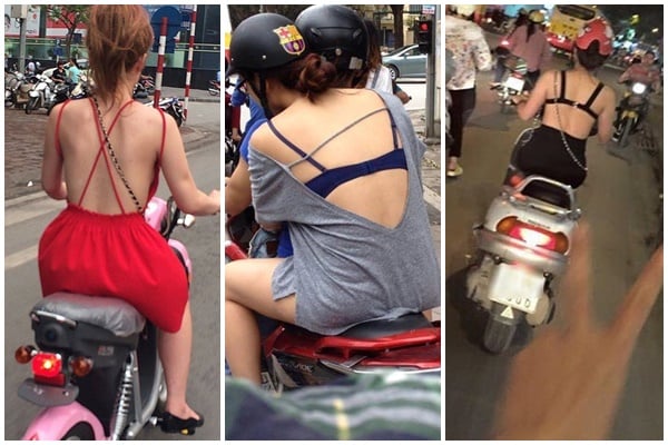 Các cô gái thản nhiên mặc đồ phản cảm ra đường.