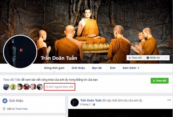 Trang cá nhân hơn 12 ngàn lượt theo dõi của anh hầu như không có động thái gì mới trong vòng một năm qua. Lần gần nhất anh thay ảnh bìa là vào 8/2/2019.