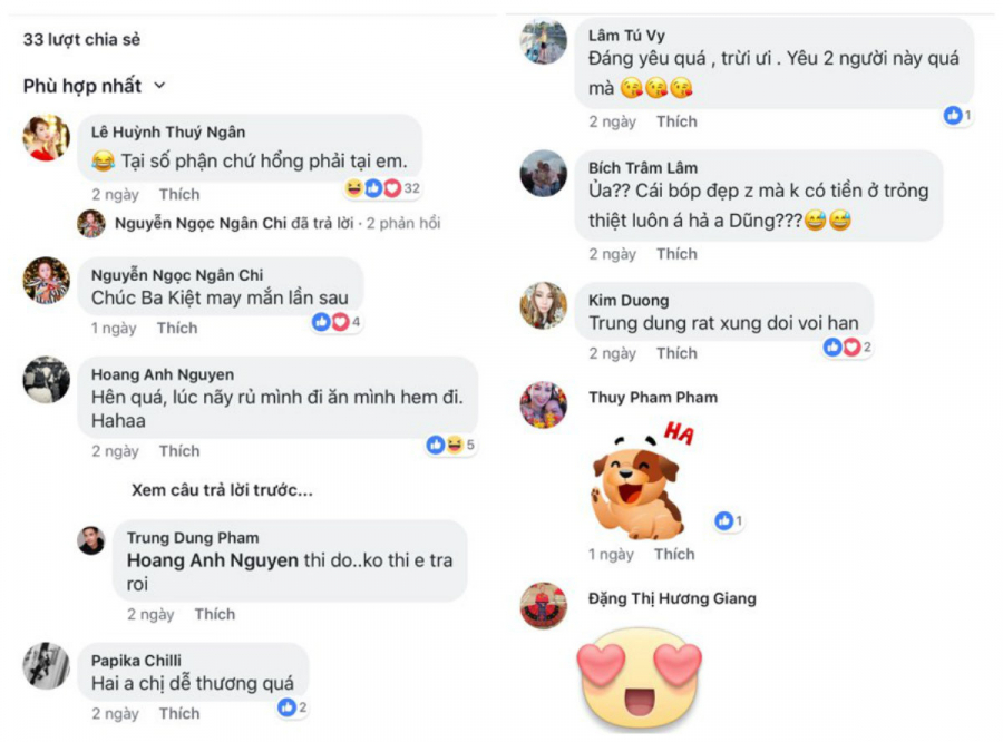 Cặp đôi nhận được nhiều lời khen từ người hâm mộ.