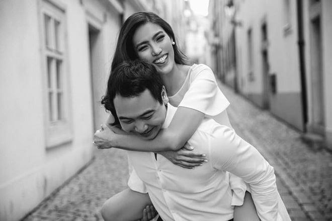 Lan Khuê - Tuấn John luôn hạnh phúc bên nhau.