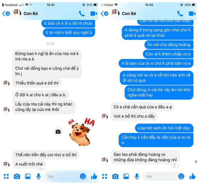 Cô dâu trẻ dùng từ không chút cả nể.