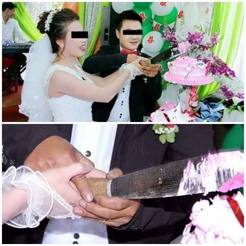Dùng hẳn dao phay để cắt bánh.