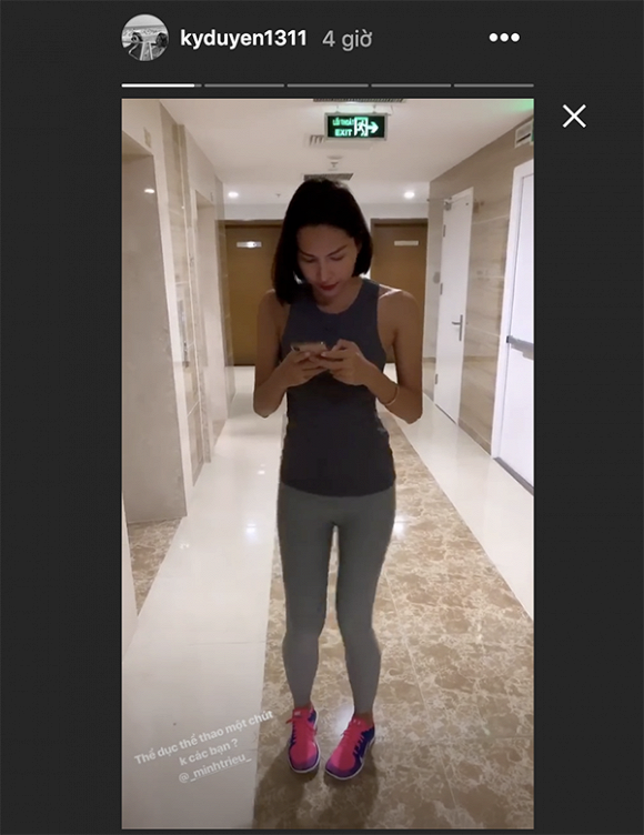 Kỳ Duyên đăng tải story Instagram hình ảnh Minh Triệu cùng dòng viết: 