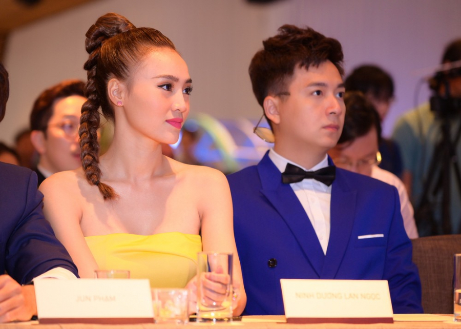 Ngô Kiến Huy và Ninh Dương Lan Ngọc tại sự kiện.