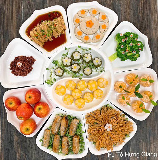 Mâm cơm đẹp long lanh tới từng chi tiết nhỏ