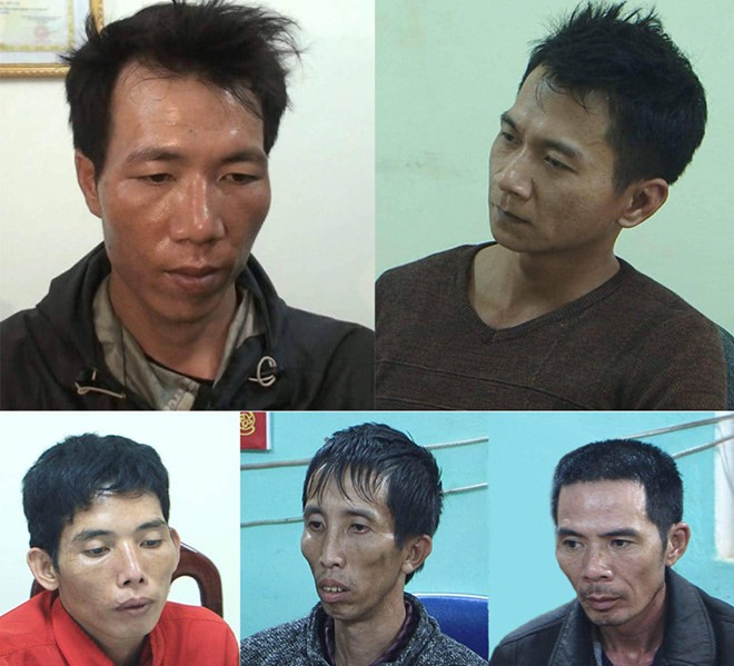 5 đối tượng bị bắt trước đó.