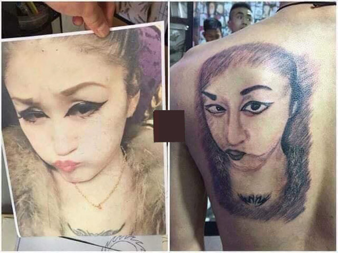 Hình xăm độc đáo khiến dân mạng bàn tán xôn xao.
