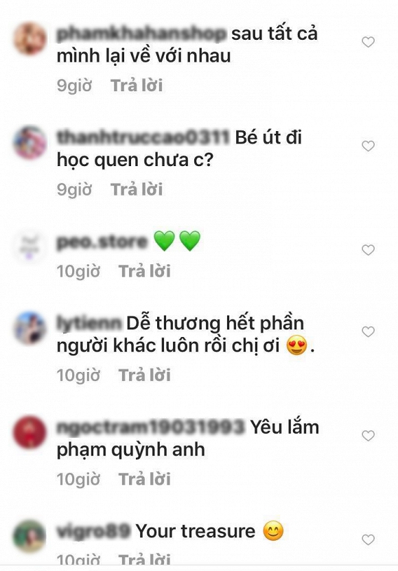 Cư dân mạng bày tỏ sự xúc động trước hình ảnh này của mẹ con Phạm Quỳnh Anh.
