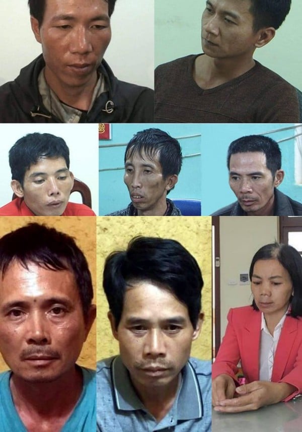 8 đối tượng trong vụ án.