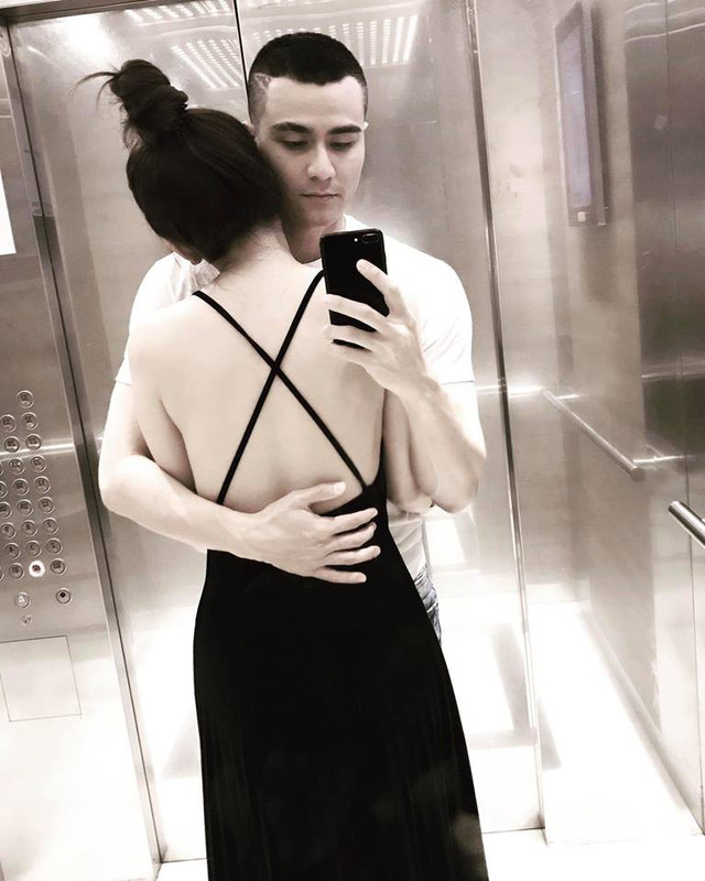 Vĩnh Thụy tình tứ ôm cô gái giấu mặt và nói lời yêu thương: 