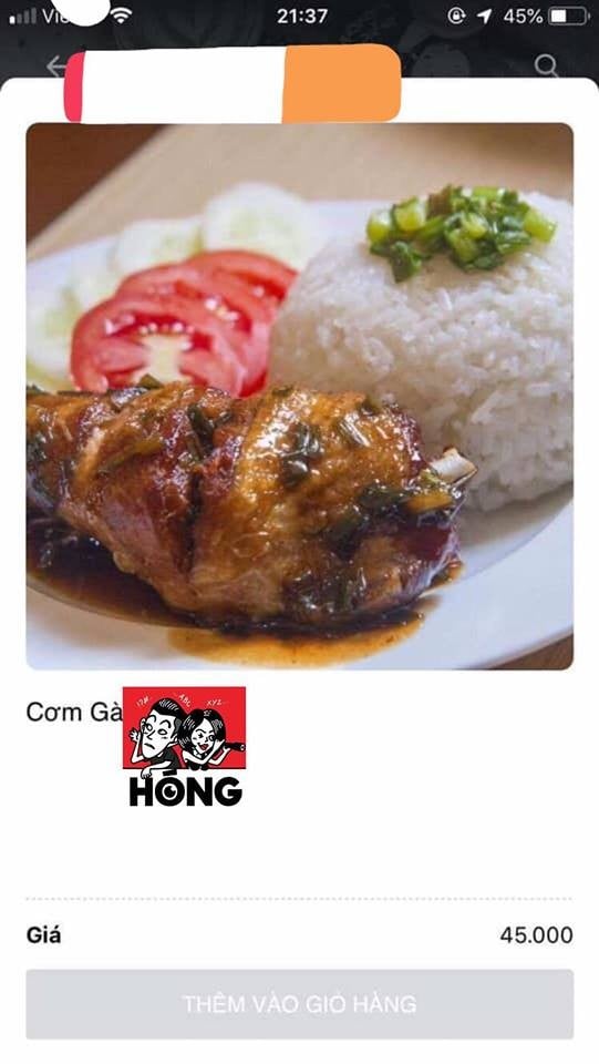 Hình minh họa trông vô cùng ngon mắt của món cơm gà. Nguồn ảnh: Hóng