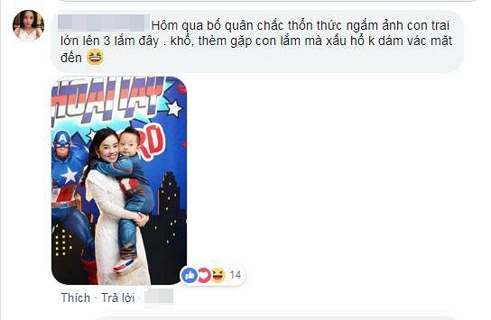 Anti-fan bình luận mỉa mai Mạc Hồng Quân trên facebook của Kỳ Hân.  