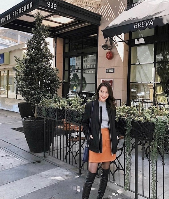 Primmy Trương đang có chuyến du lịch kết hợp học tập tại Mỹ.    