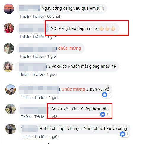 Loạt dân mạng khen Cường Đô la và Đàm Thu Trang có tướng phu thê. Nhiều người cũng nhận xét Cường Đô la béo và đẹp trai hơn trước đây.