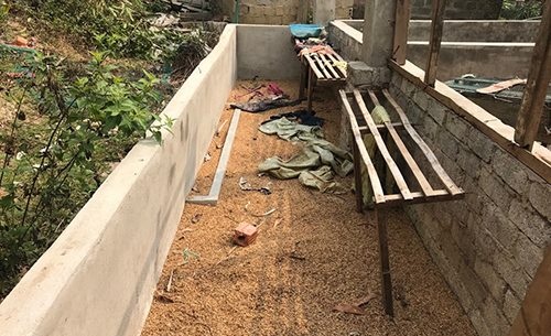 Hiện trường phát hiện thi thể nạn nhân. Ảnh: Phạm Dự.