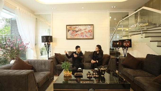 Nội thất long lanh làm cho căn biệt thự thêm phần lộng lẫy