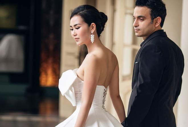 Võ Hạ Trâm trong bộ ảnh cưới bên người chồng doanh nhân Ấn Độ.