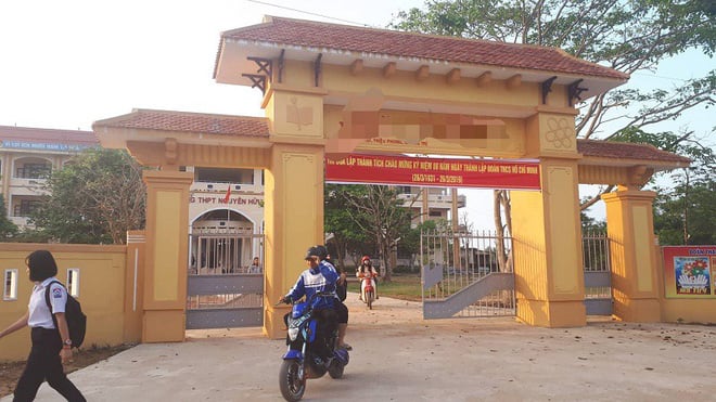 Trường THPT nơi em P. đang theo học. Ảnh VTC