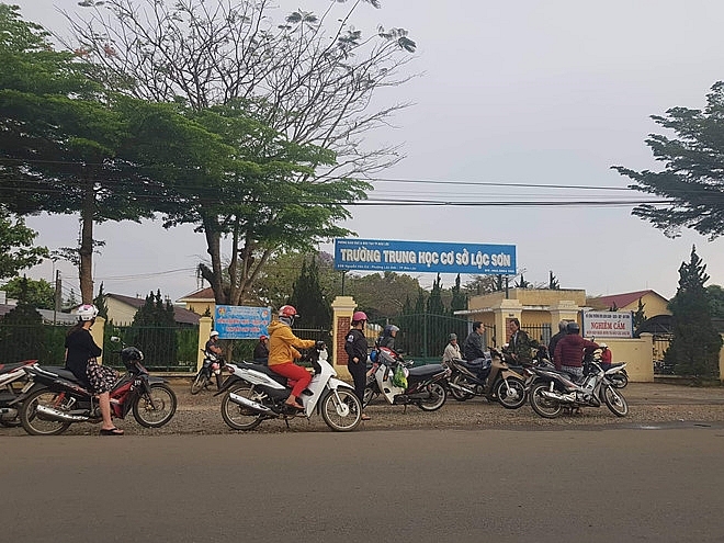 Trường THCS Lộc Sơn - nơi học sinh V. đang theo học
