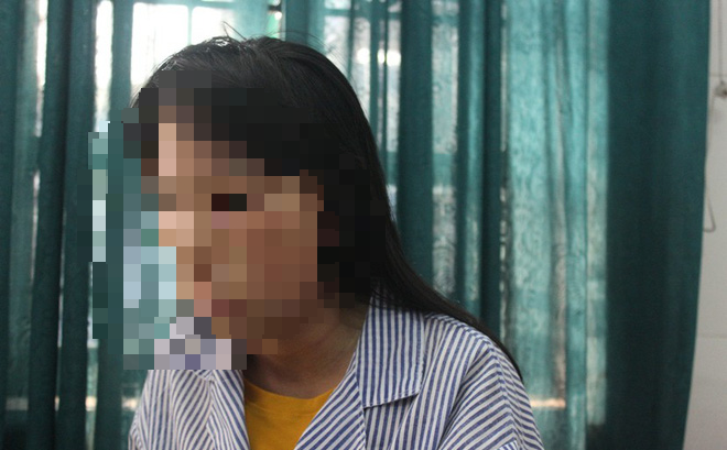 Nữ sinh Y đang điều trị tại BV.