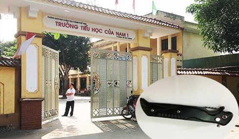 Nam sinh lớp 5 đã mang dao bấm tới trường đâm bạn bị thương.