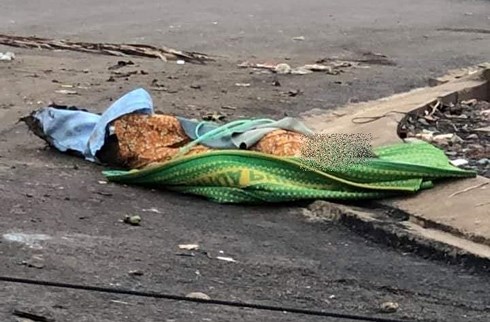 Hiện trường nơi phát hiện thi thể nạn nhân.