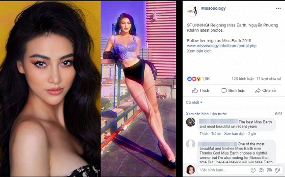 Hình ảnh mới nhất của Phương Khánh được chuyên trang Missosology khen ngợi.  