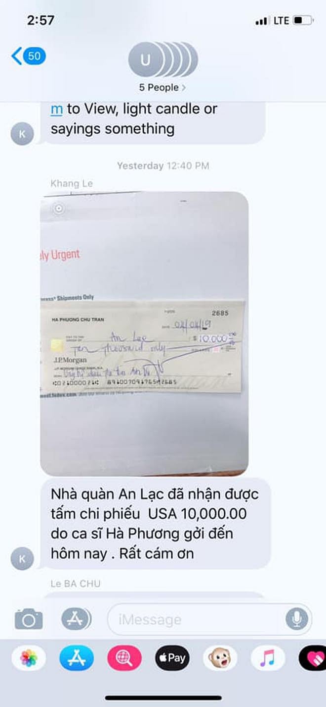 Hà Phương công khai tin nhắn về hình ảnh phiếu chi 10.000 USD hỗ trợ Shbet111 slot, casino, thể thao, xổ số đưa thi hài Anh Vũ về nước. Đồng thời, cô cũng lên mạng xã hội cho biết mọi người không nên nghe những thông tin thất thiệt.