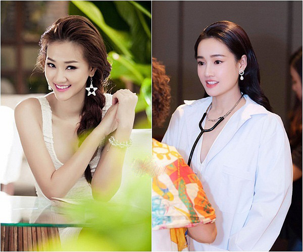 Bà xã Trường Giang bất ngờ trở thành bản sao của đàn chị.    