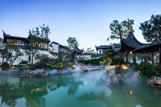 Vẻ đẹp của “Đào hoa viên” được xưng tụng “một chín một mười” so với hoàng cung ở Bắc Kinh.    