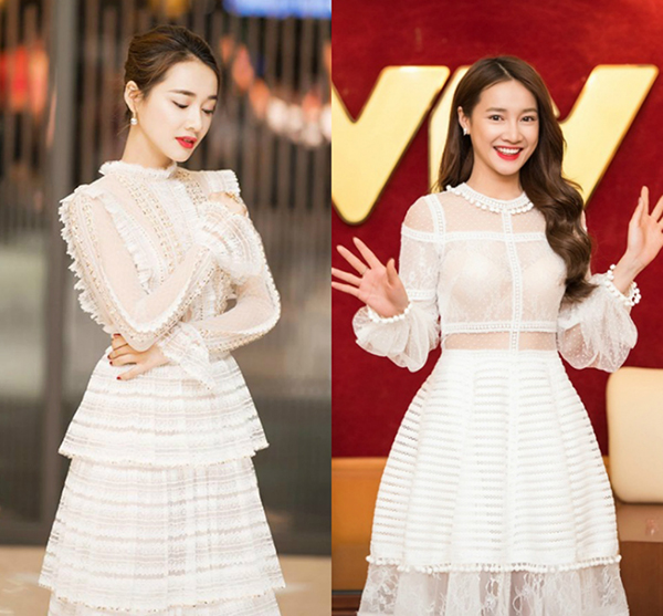 Xây dựng hình ảnh trong sáng, ngọt ngào, lại sở hữu vẻ đẹp mong manh nên cô nàng rất phù hợp với gam màu trắng.    