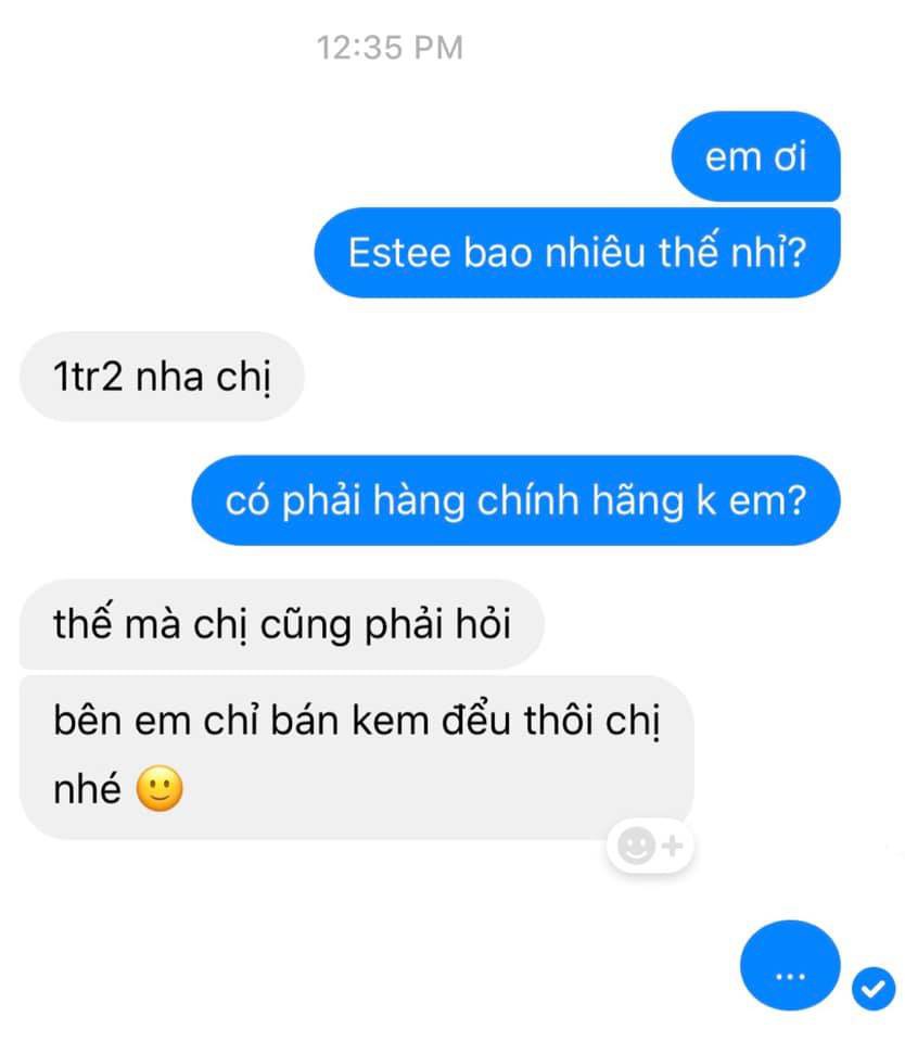 Màn trao đổi giữa chủ shop - khách.