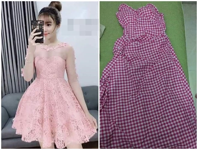 2 chiếc váy hoàn toàn khác xa nhau.