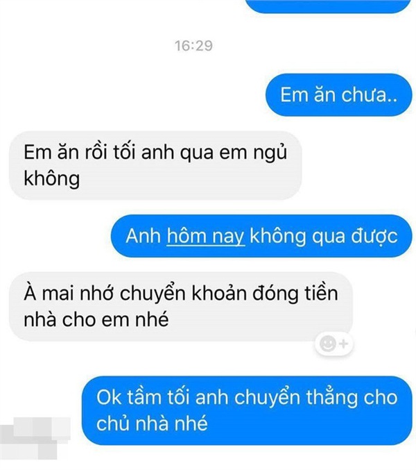 Tin nhắn giữa người chồng và bồ nhí.