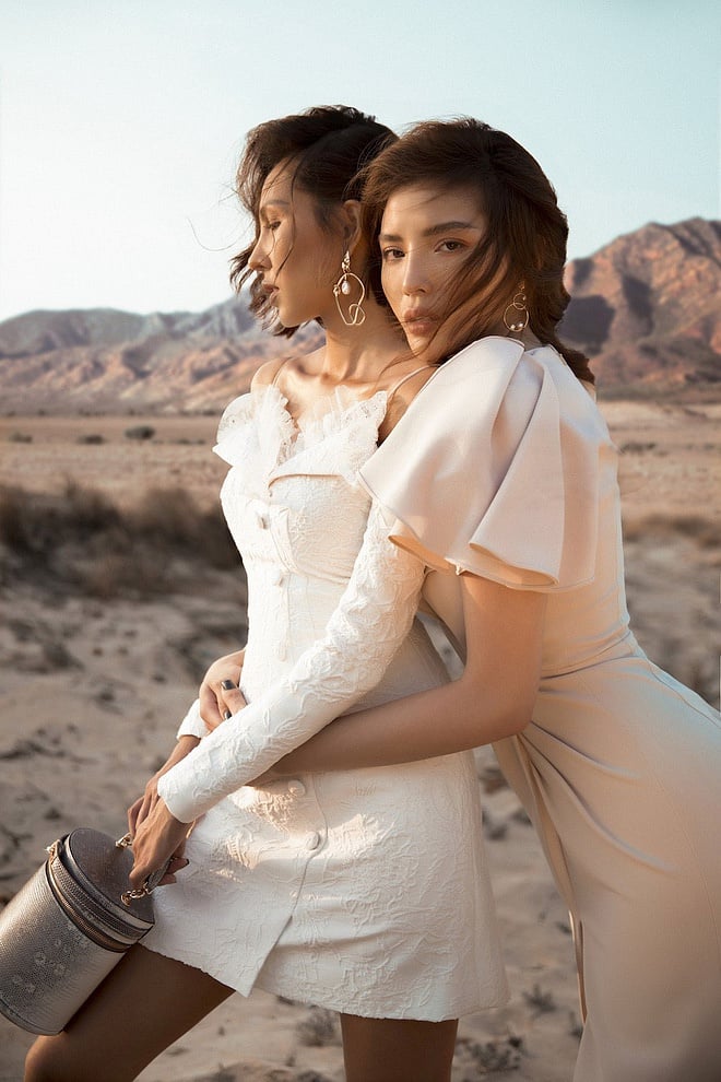 Kỳ Duyên và Minh Triệu cực tình tứ trong bộ ảnh thời trang mới.    