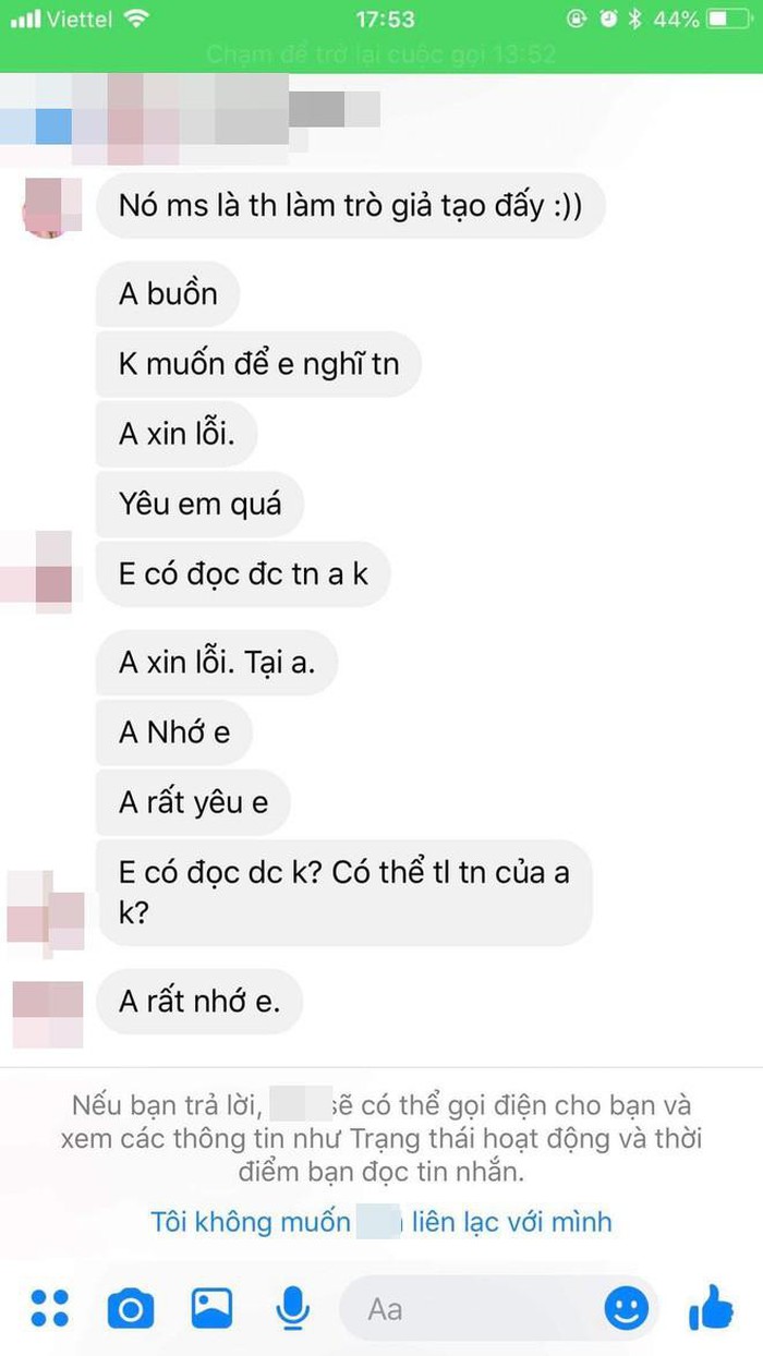 Hotgirl Phú Thọ cho hay M.T.N luôn tìm cách níu kéo cô sau chia tay.