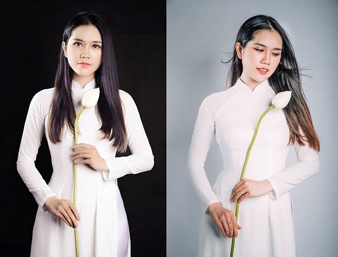 Cô sở hữu vẻ đẹp nhẹ nhàng, thanh thoát, cùng chiều cao 1,69m.  