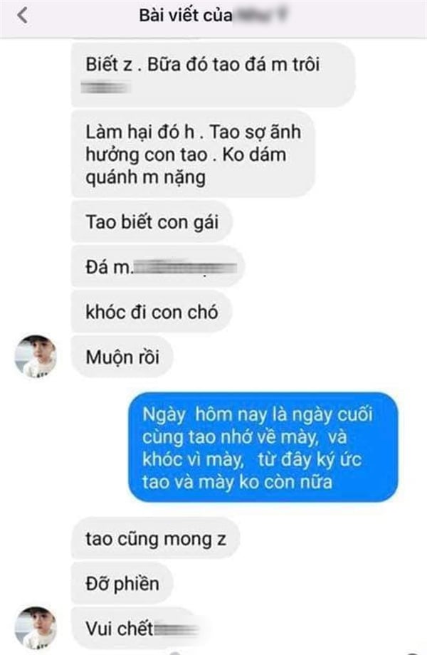 Những dòng tin nhắn của người chồng khiến dân mạng phẫn nộ gay gắt.