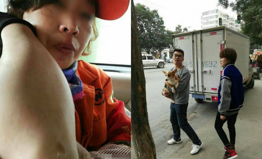 Cô lao công bị nam thanh niên đánh giữa đường.