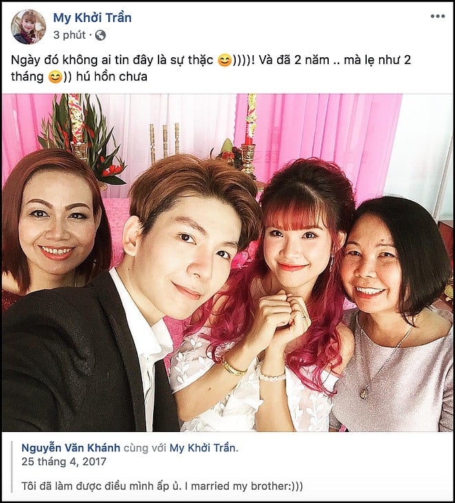 Kelvin Khánh và Khởi My đồng loạt chia sẻ lại kỷ niệm về lễ đính hôn 2 năm trước.    